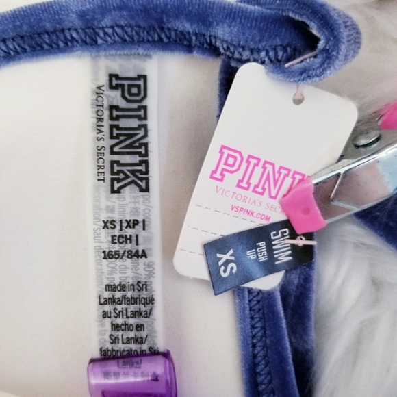 NEW PINK Victoria's Secret push up padded tie dye bikini top XS - Picture 4 of 4